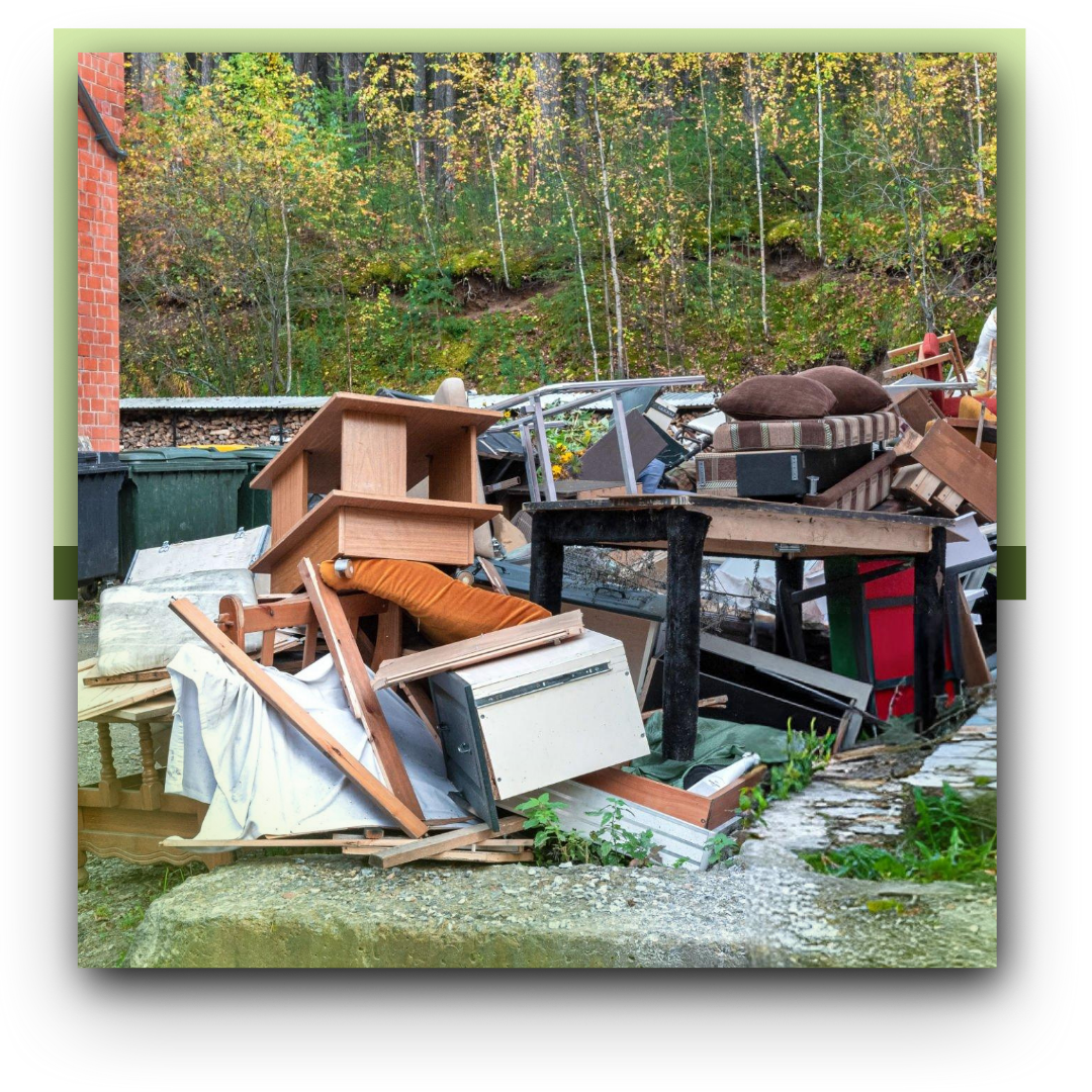 garbage outside the house