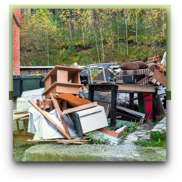garbage outside the house