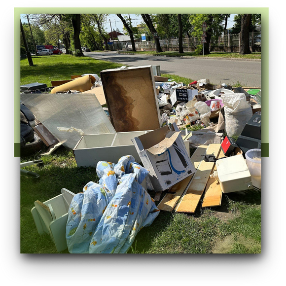 garbage outside the house