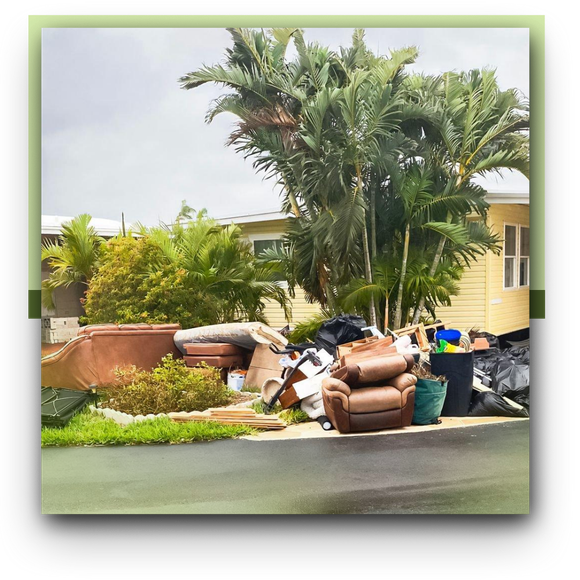 garbage outside the house
