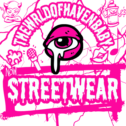 THEWRLDOFHAVENBABY  PINK LOGO T-SHIRT