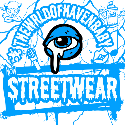 THEWRLDOFHAVENBABY BABY BLU LOGO T-SHIRT