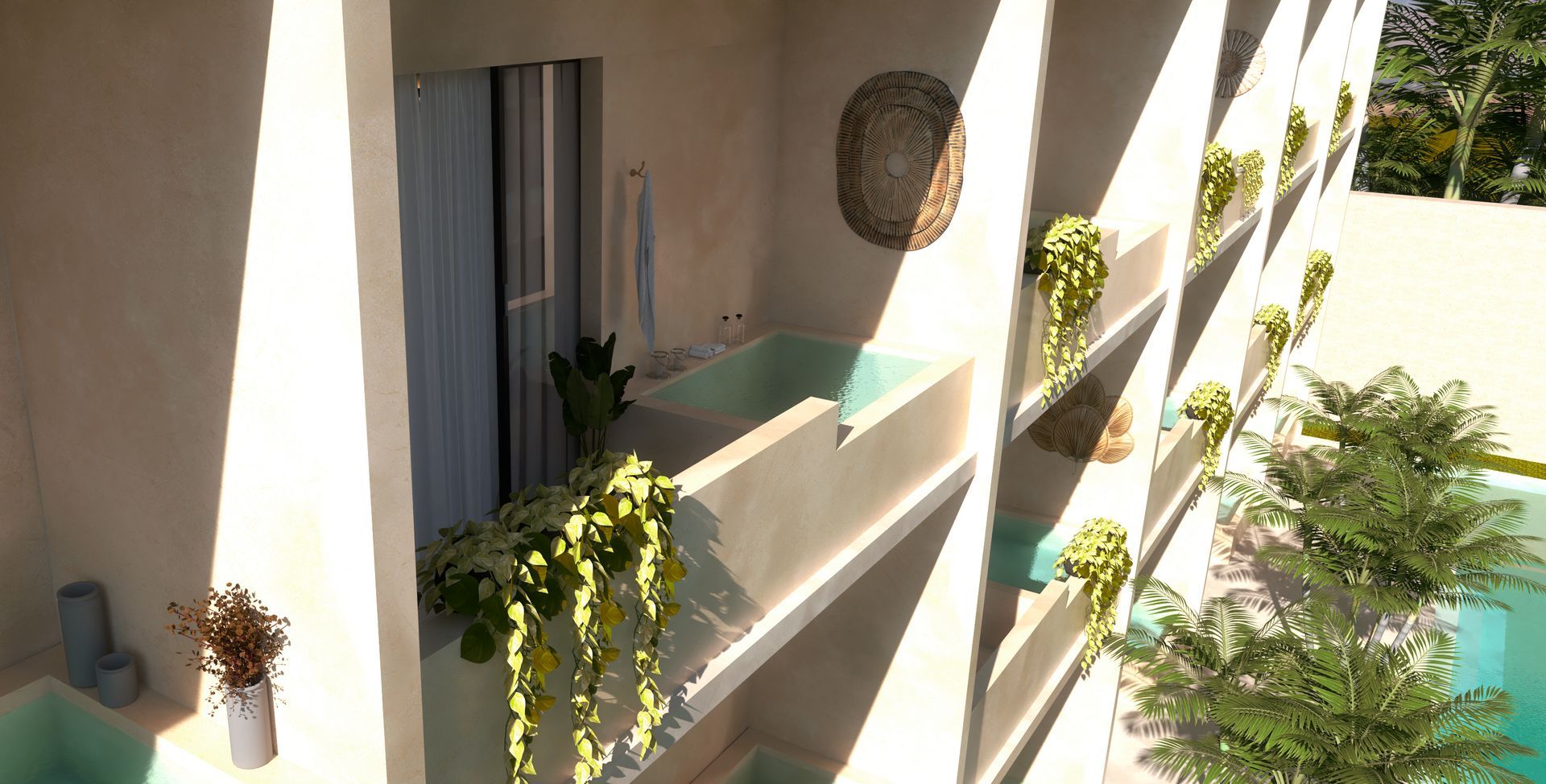 Balcones con plunge pool privada