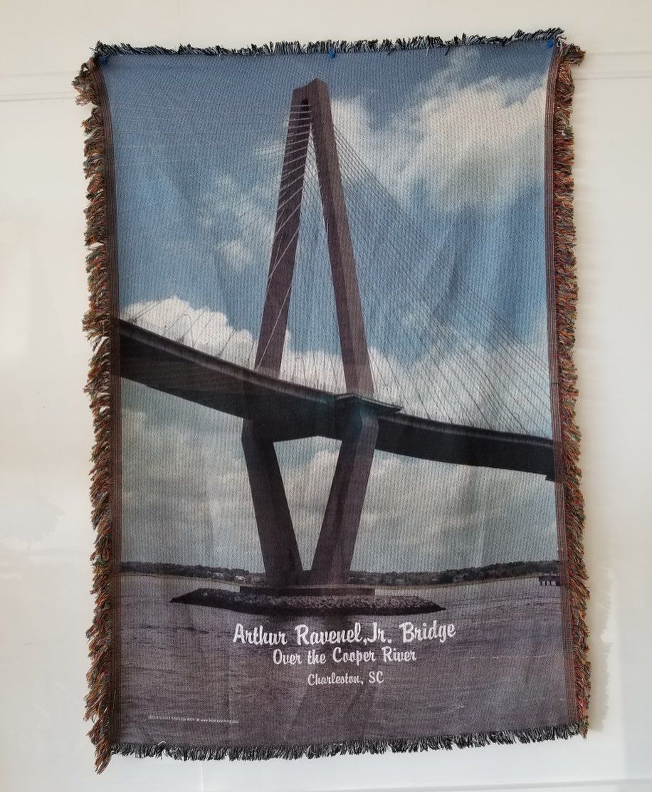 A picture of anthony russell jr. bridge hanging on a wall