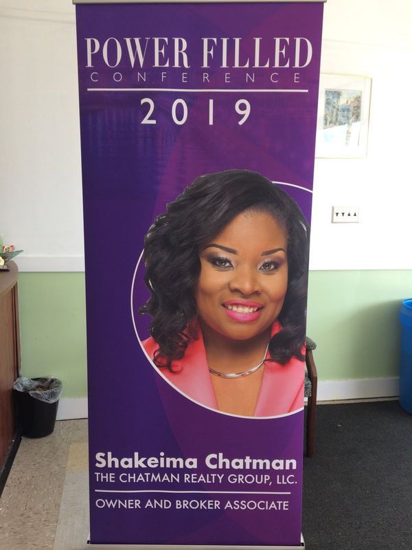 A banner for the power filled conference in 2019