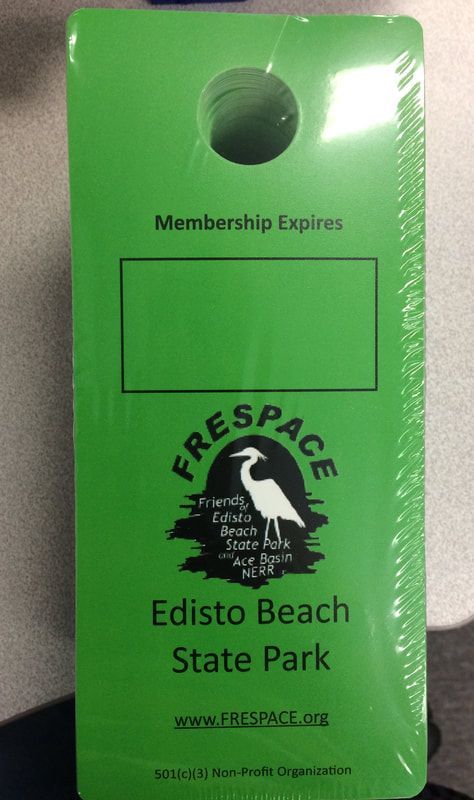 A green membership card for fresspace edisto beach state park