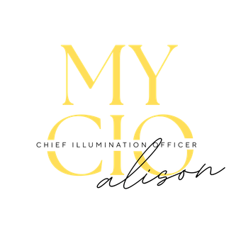 Logo reading “Alison Rank” with stylized black and orange AR initials and the tagline “Your Chief Illumination Officer”