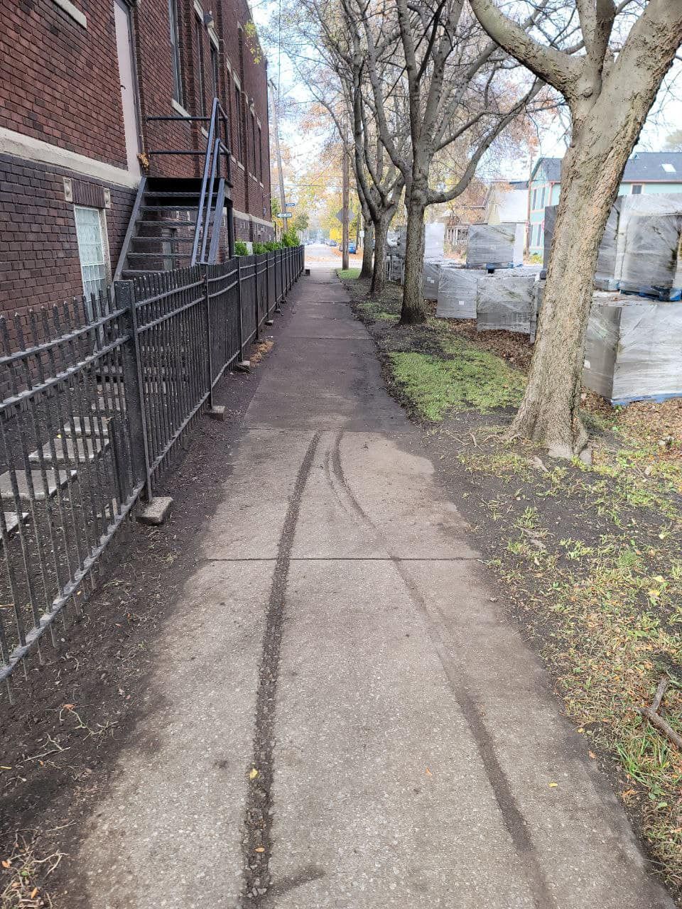 Sidewalk Leading to a Building — Northeast OH — Believeland Landscaping and Snow Removal