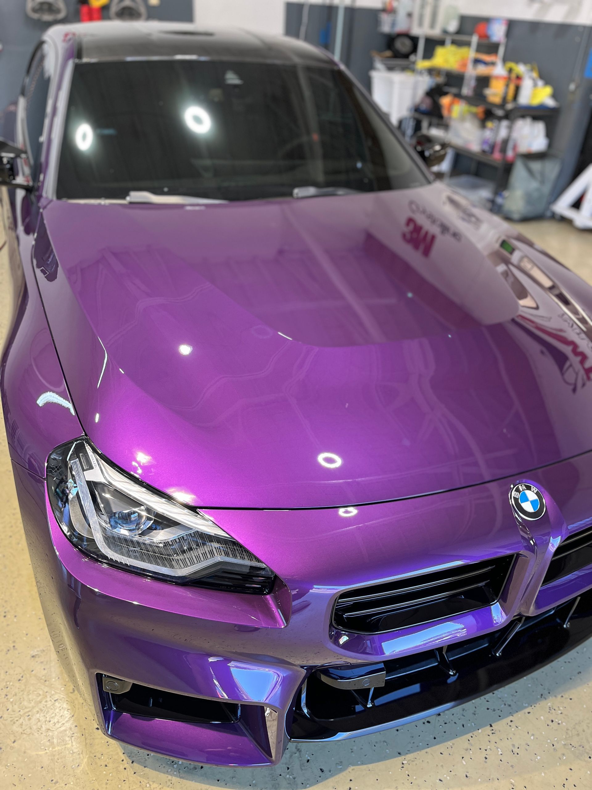 Worker Install Car Paint Protection Film — San Lorenzo, CA — PWT Professional Window Tinting & Car Audio 2025 BMW M2
Paint protection film
Track Package full front