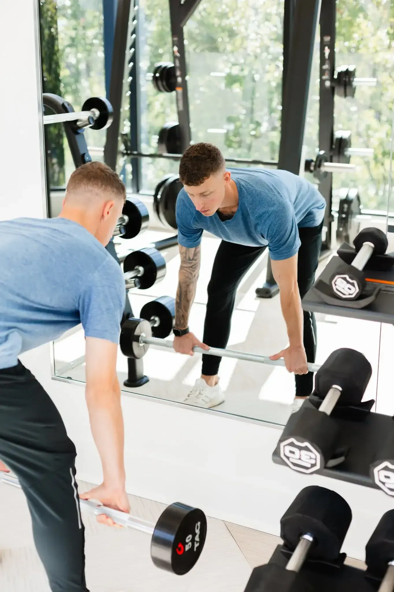 Lifting Weights at Ilion Apartments.