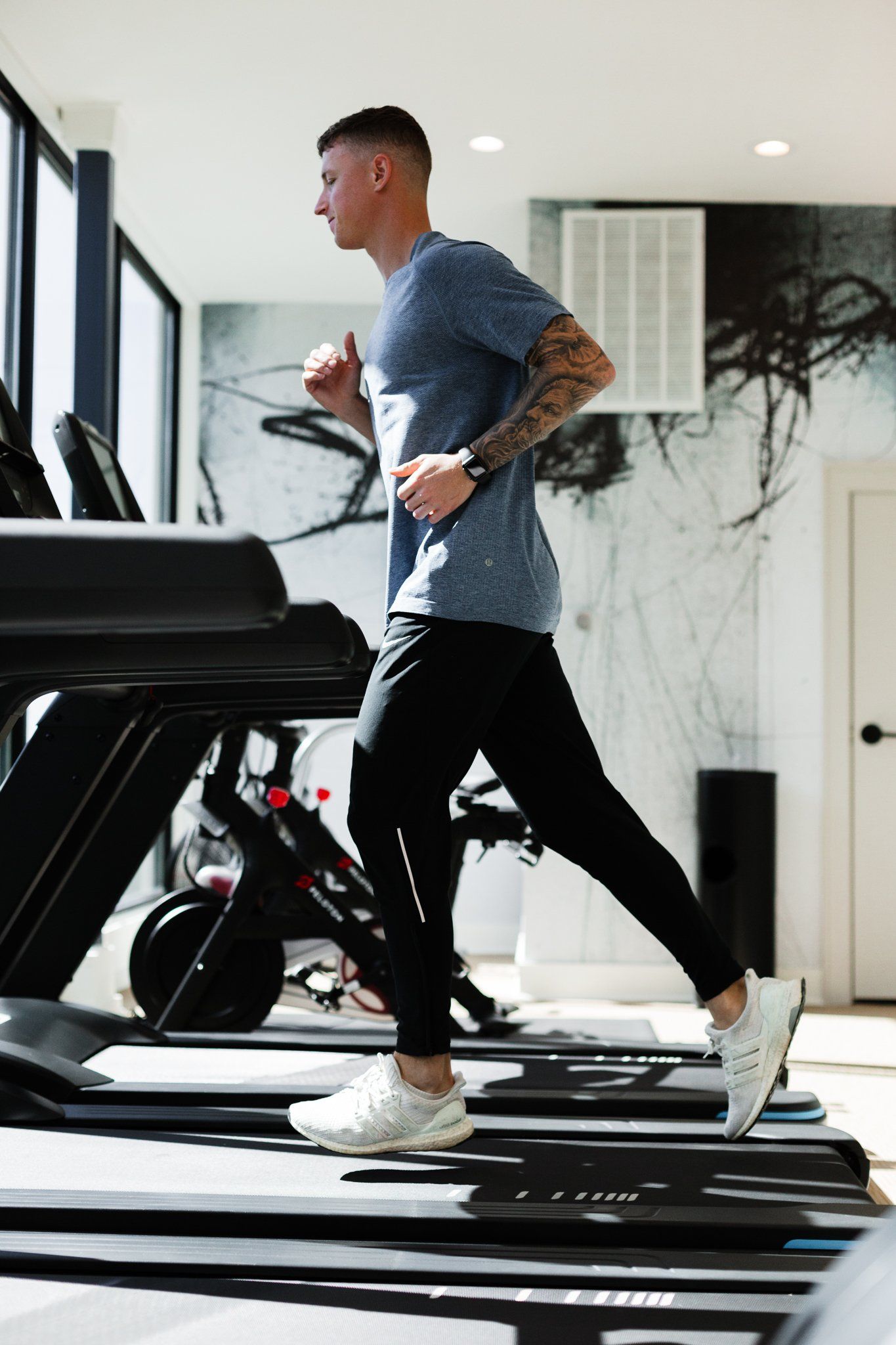 Running on Treadmill at Ilion Apartments.