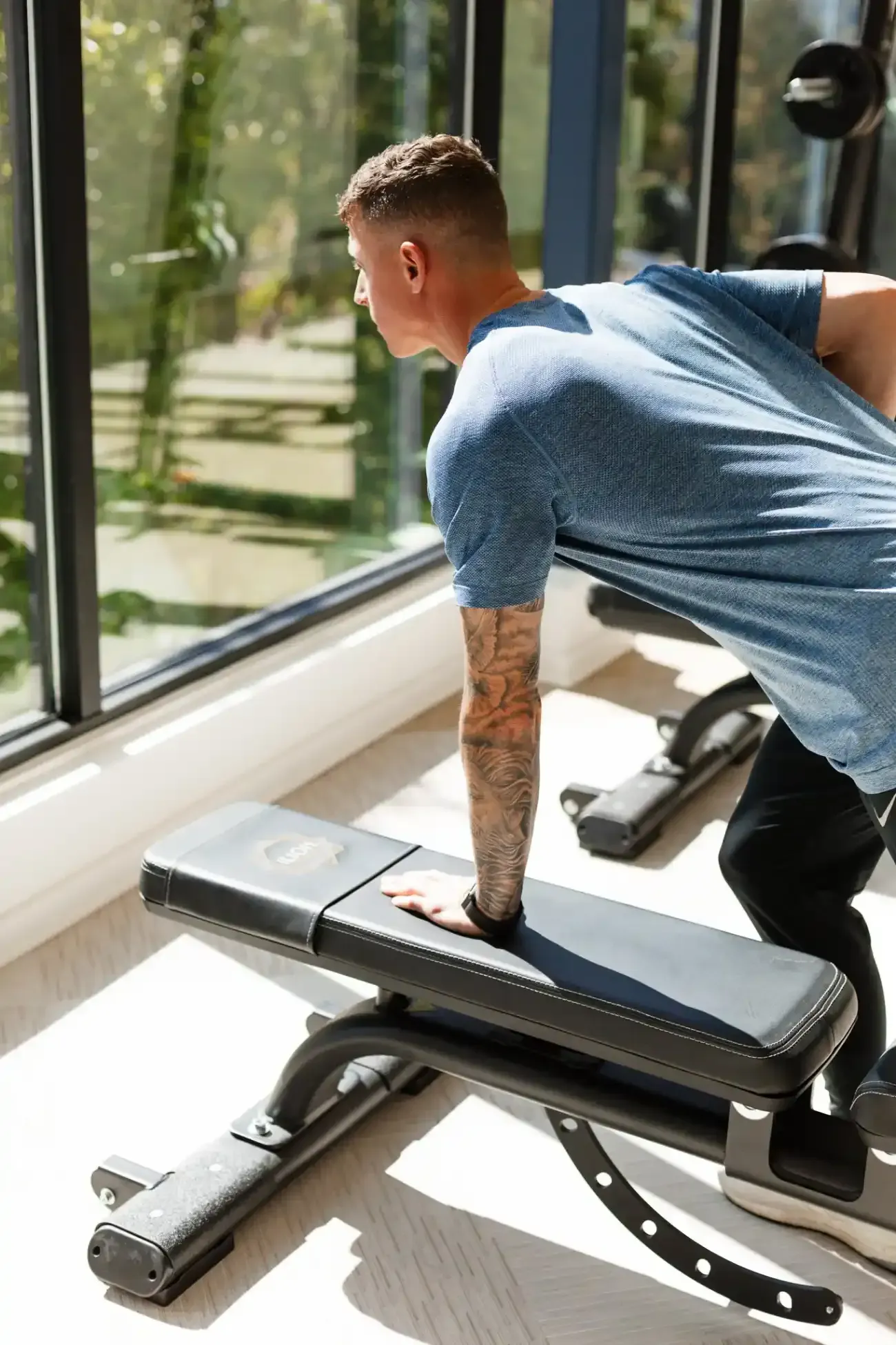 Residents Working Out at Ilion Apartments.