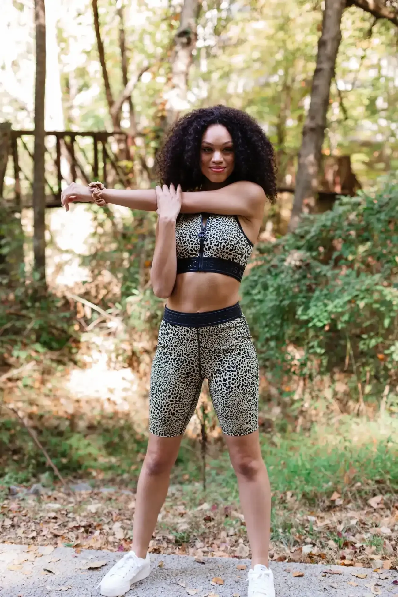 Residents Stretching at Ilion Apartments.