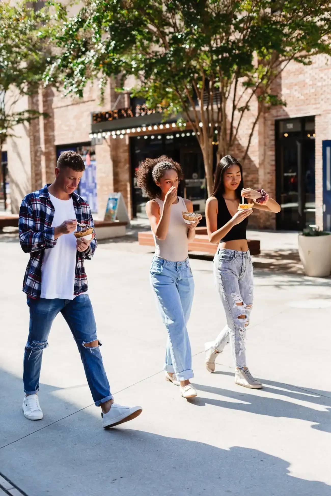 Residents Walking at Ilion Apartments.
