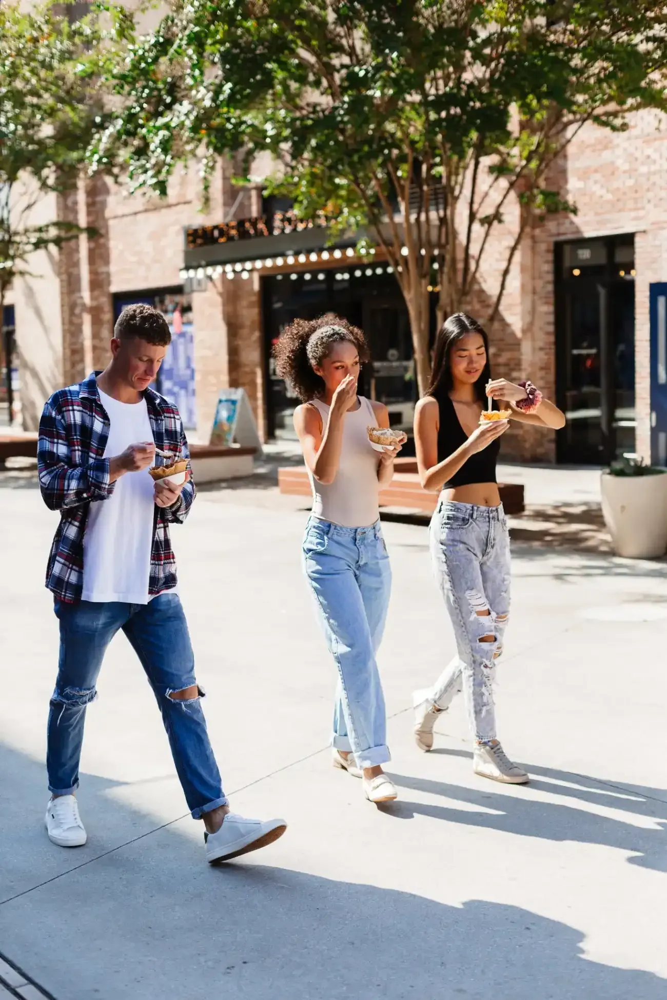 Residents Walking at Ilion Apartments.
