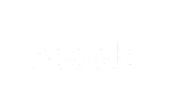 A logo that says powered by people in