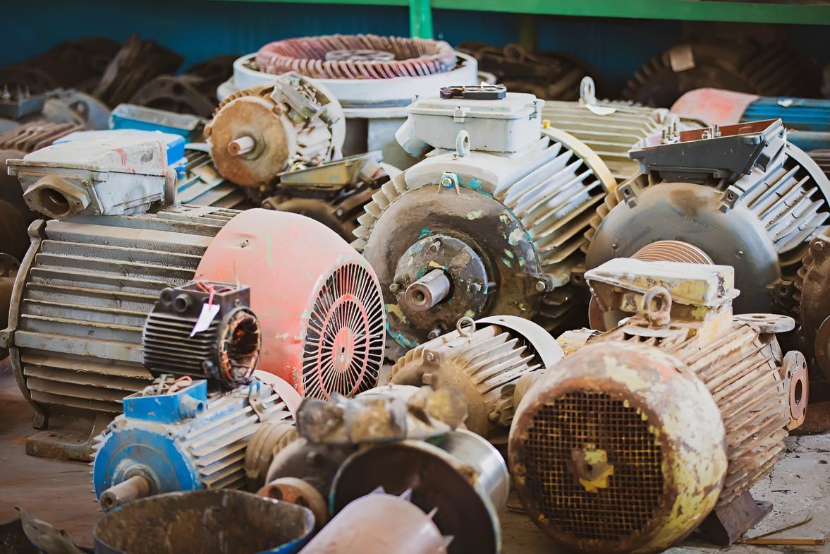 Pile of Old Electric Motors — Maryborough Recycling in Tiaro, QLD