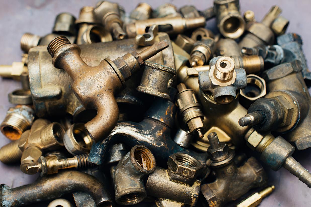 Pile of Brass Pipes — Maryborough Recycling in Gayndah, QLD