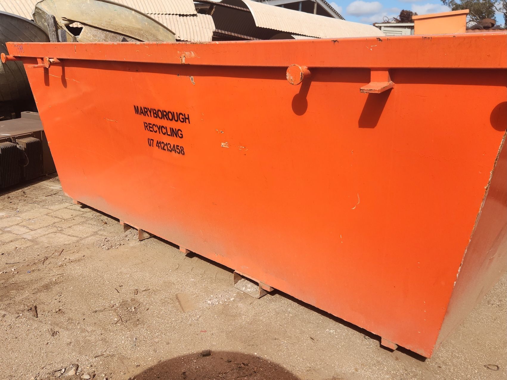 Skip Bins Filled With Bricks — Maryborough Recycling in Maryborough, QLD