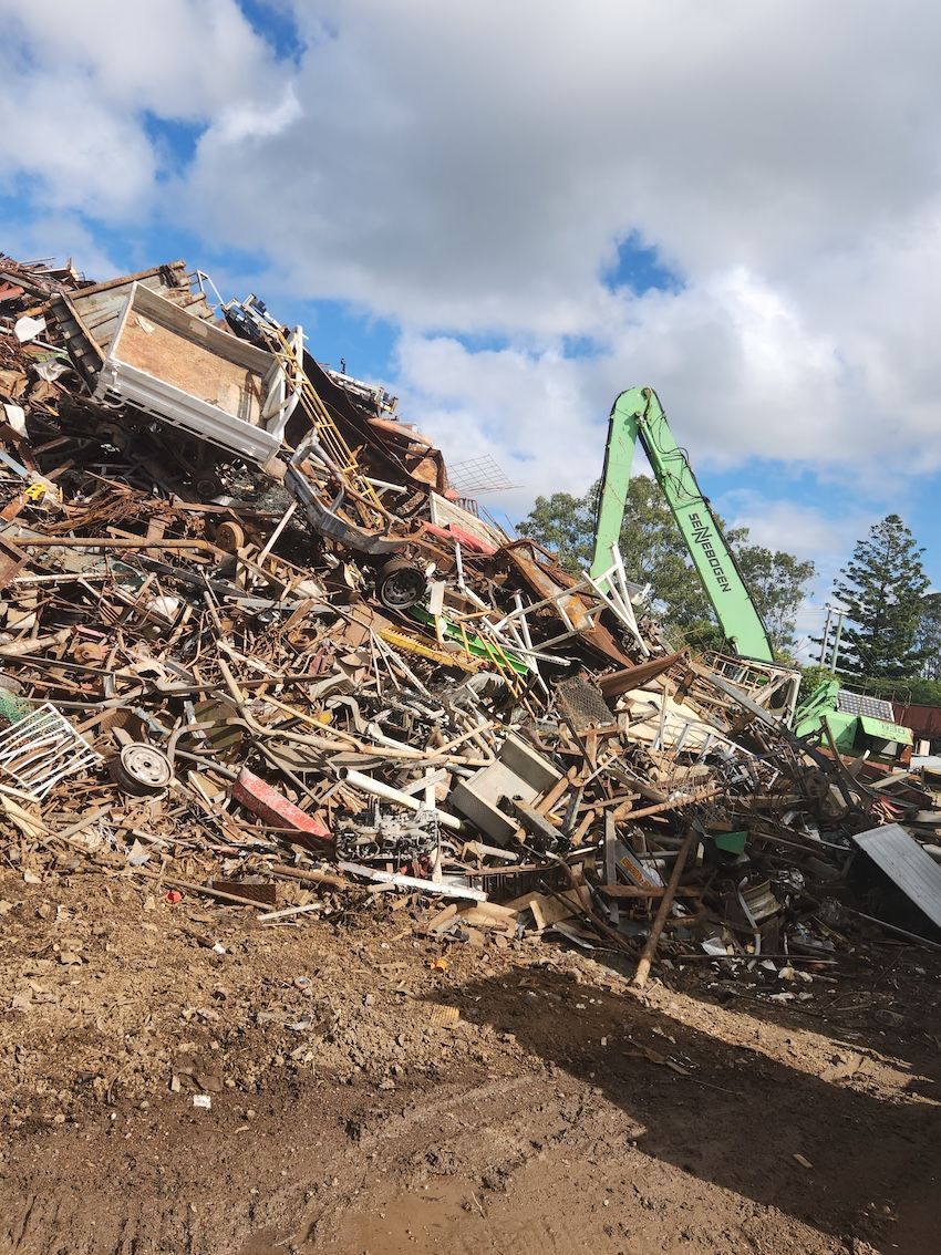 Large Pile Of Metal Scrap — Maryborough Recycling in Maryborough, QLD