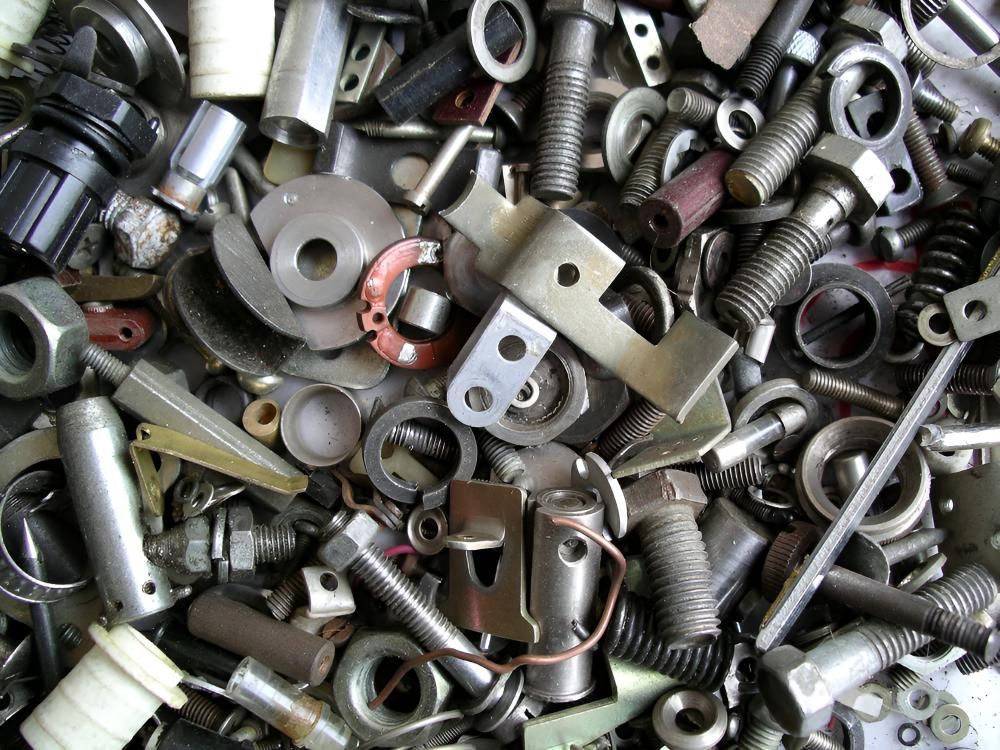 Pile of Metal Parts Including Nuts Bolts and Washers — Maryborough Recycling in Biggenden, QLD