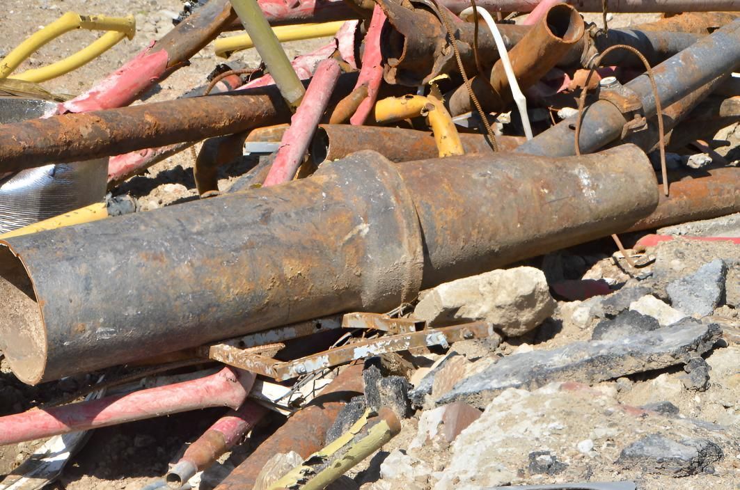 Pile of Rusty Pipes and Wires on the Ground — Maryborough Recycling in Cooloola Cove, QLD