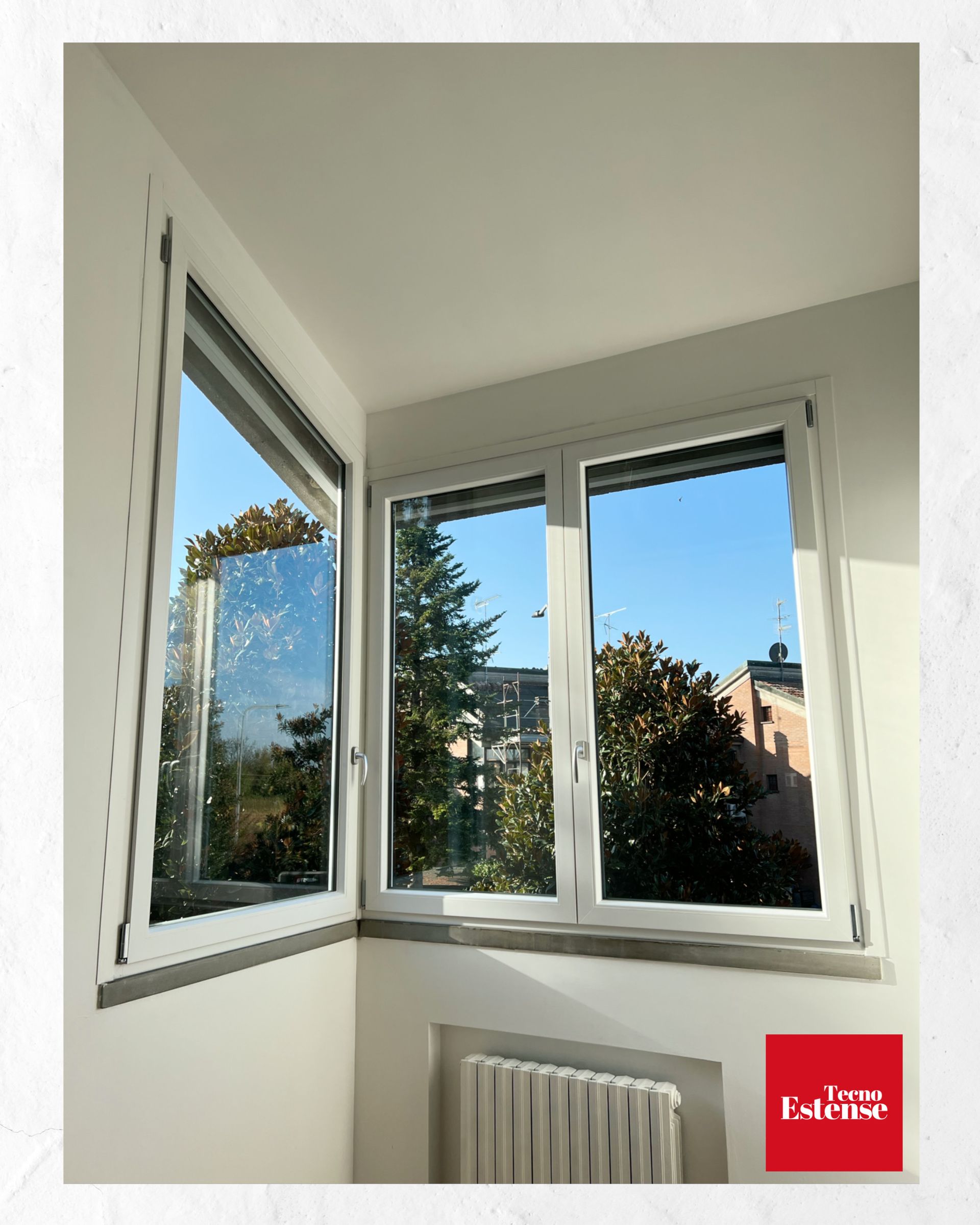 finestra con struttura in alluminio