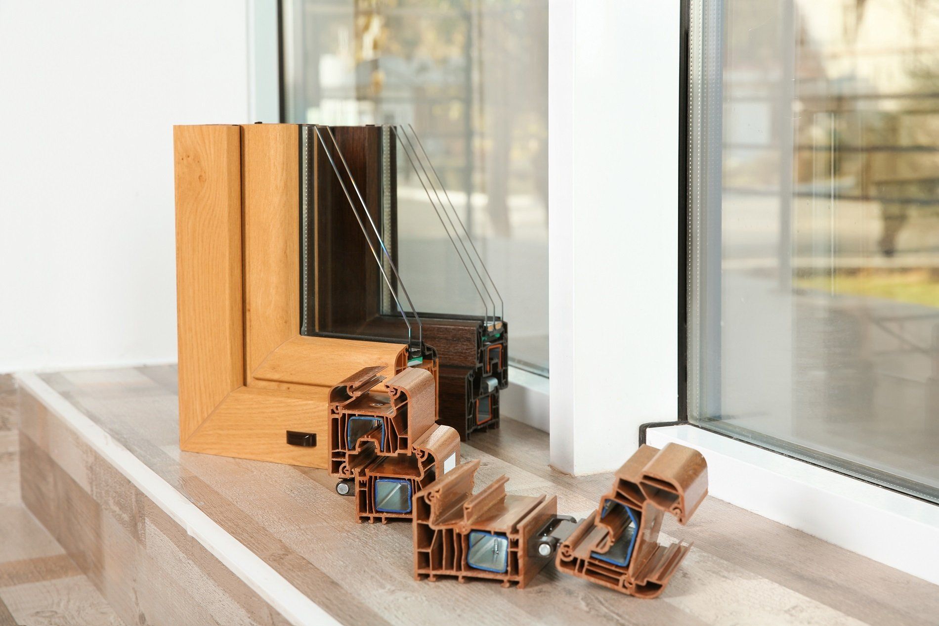 dettaglio di un infisso in PVC