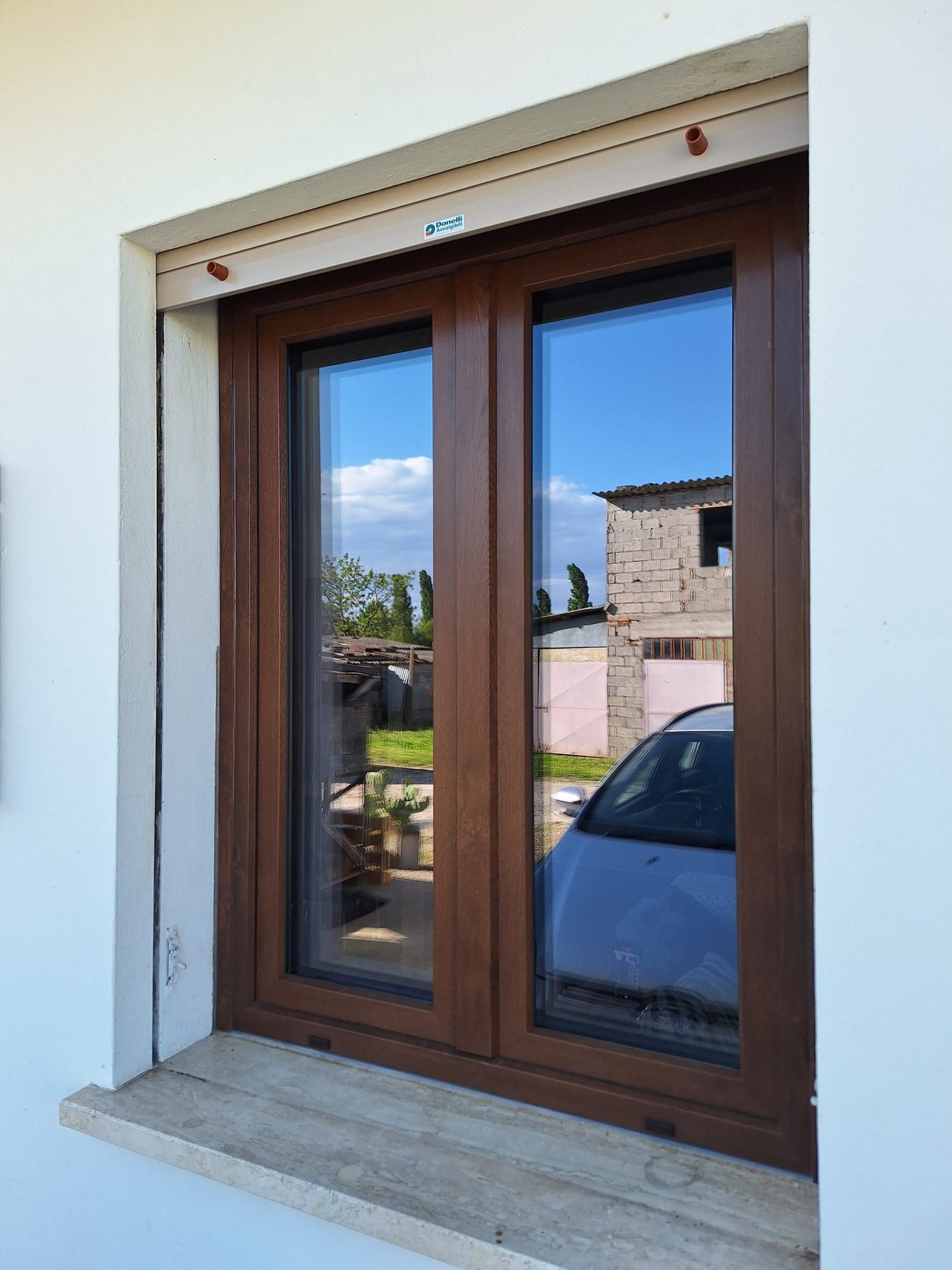 infisso esterno col telaio in legno