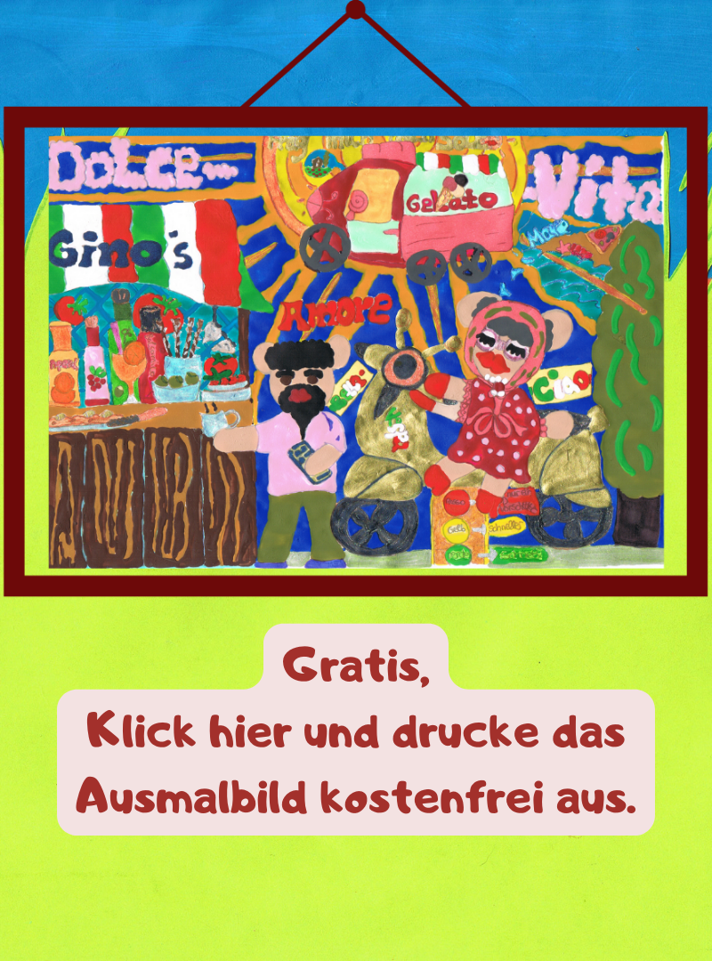 La Dolce Vita Ausmalbild.