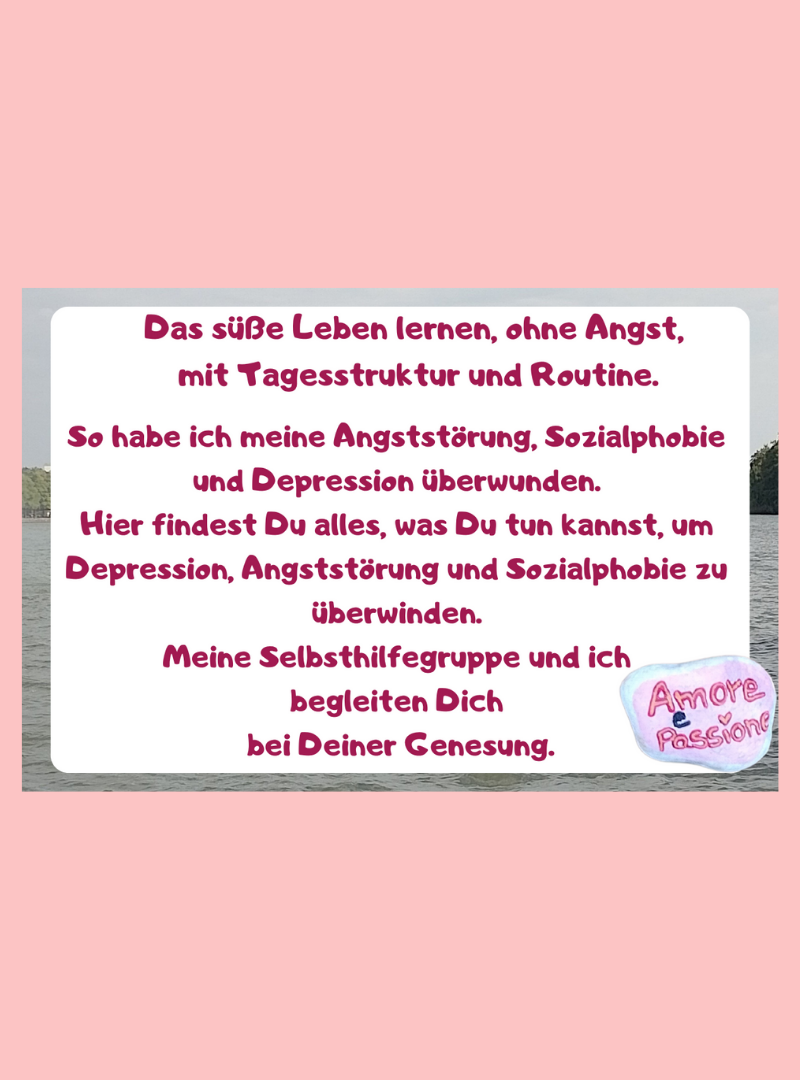 Das süße Leben lernen ohne Angst mit Tagesstruktur und Routine, lerne von mir.