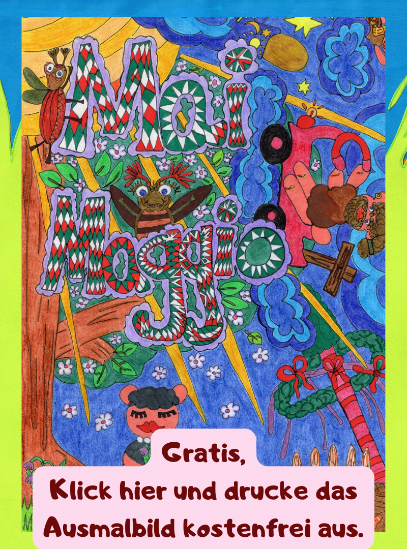 Mai Ausmalbild, gratis ausdrucken