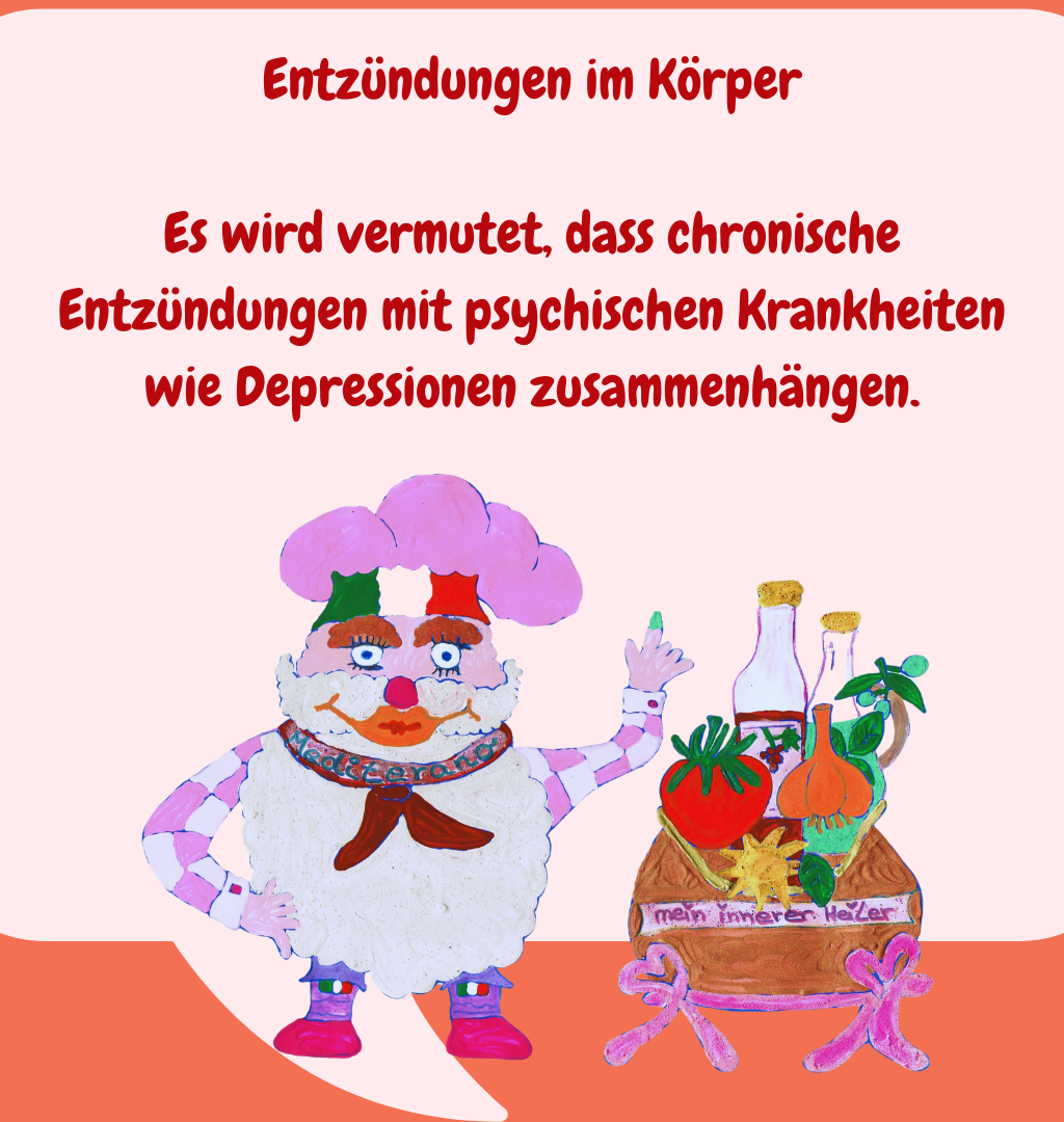Entzündungen im Körper
Es wird vermutet, dass chronische Entzündungen mit psychischen Krankheiten wie Depressionen zusammenhängen.
