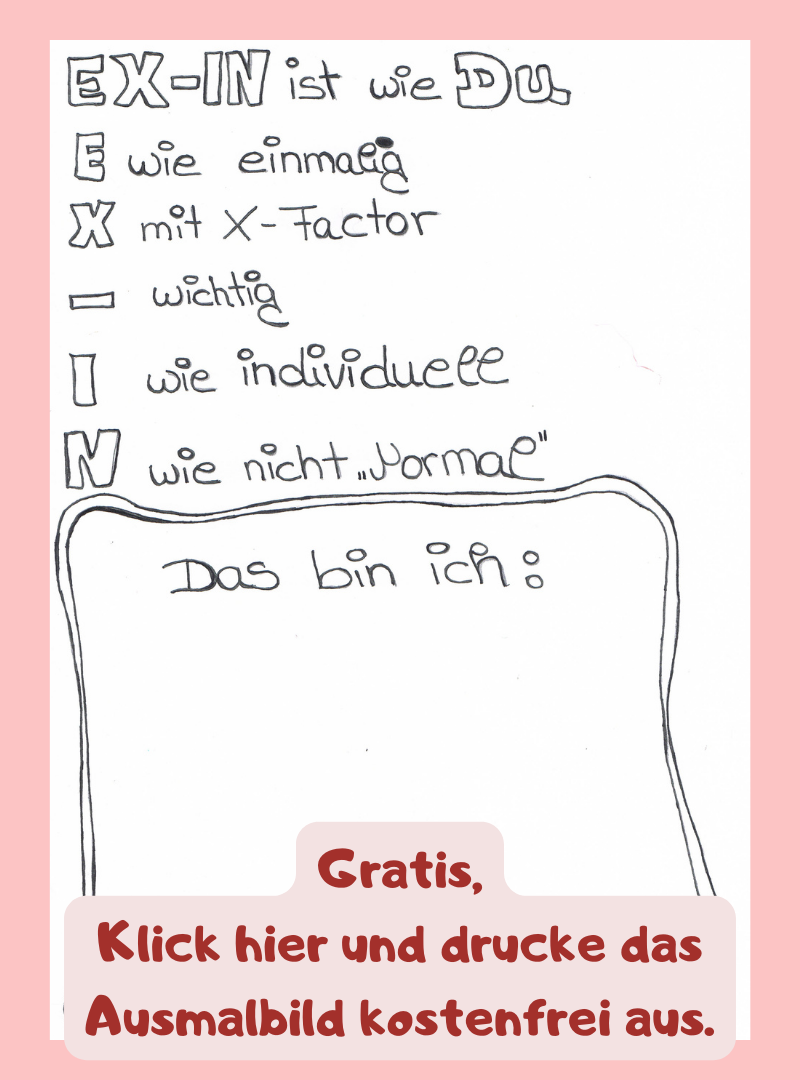 EX-IN Arbeitsblatt gratis zum Ausdrucken.