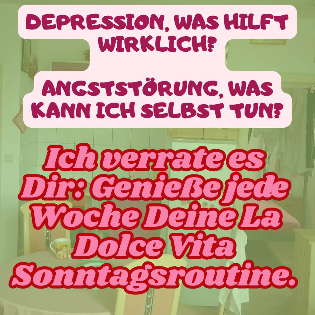 Depression, was hilft wirklich?
Angststörung, was kann ich selbst tun?
Ich verrate es Dir: 