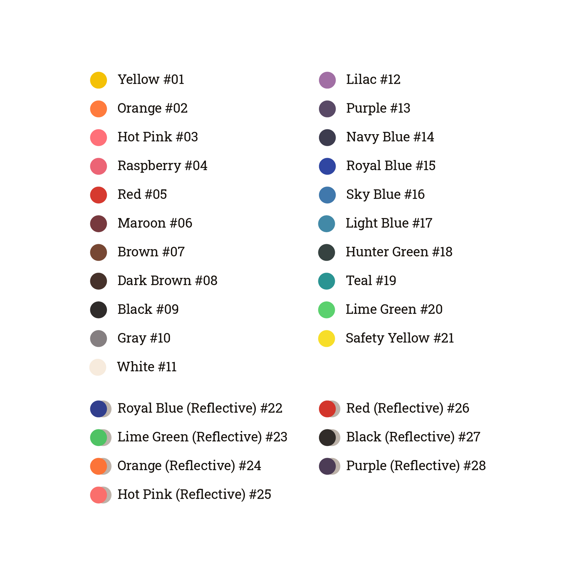 There are many different colors in this chart.