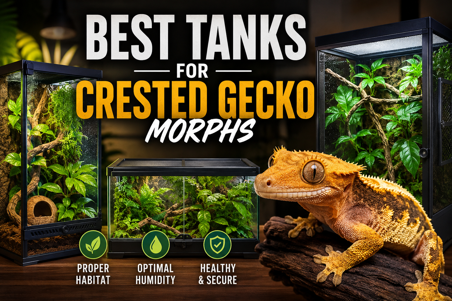 Best Tanks for Crested Gecko Morphs