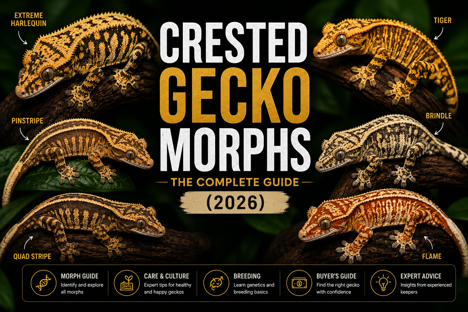 Crested Gecko Morphs: The Complete Guide (2026)