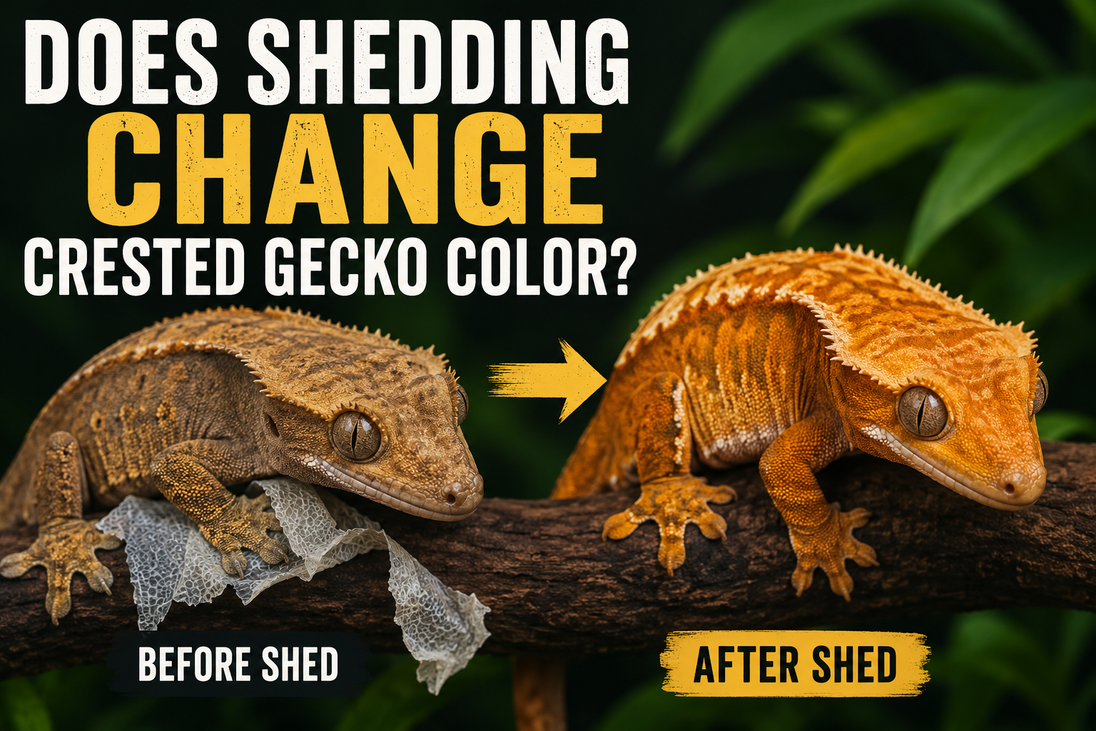Does shedding change gecko color?