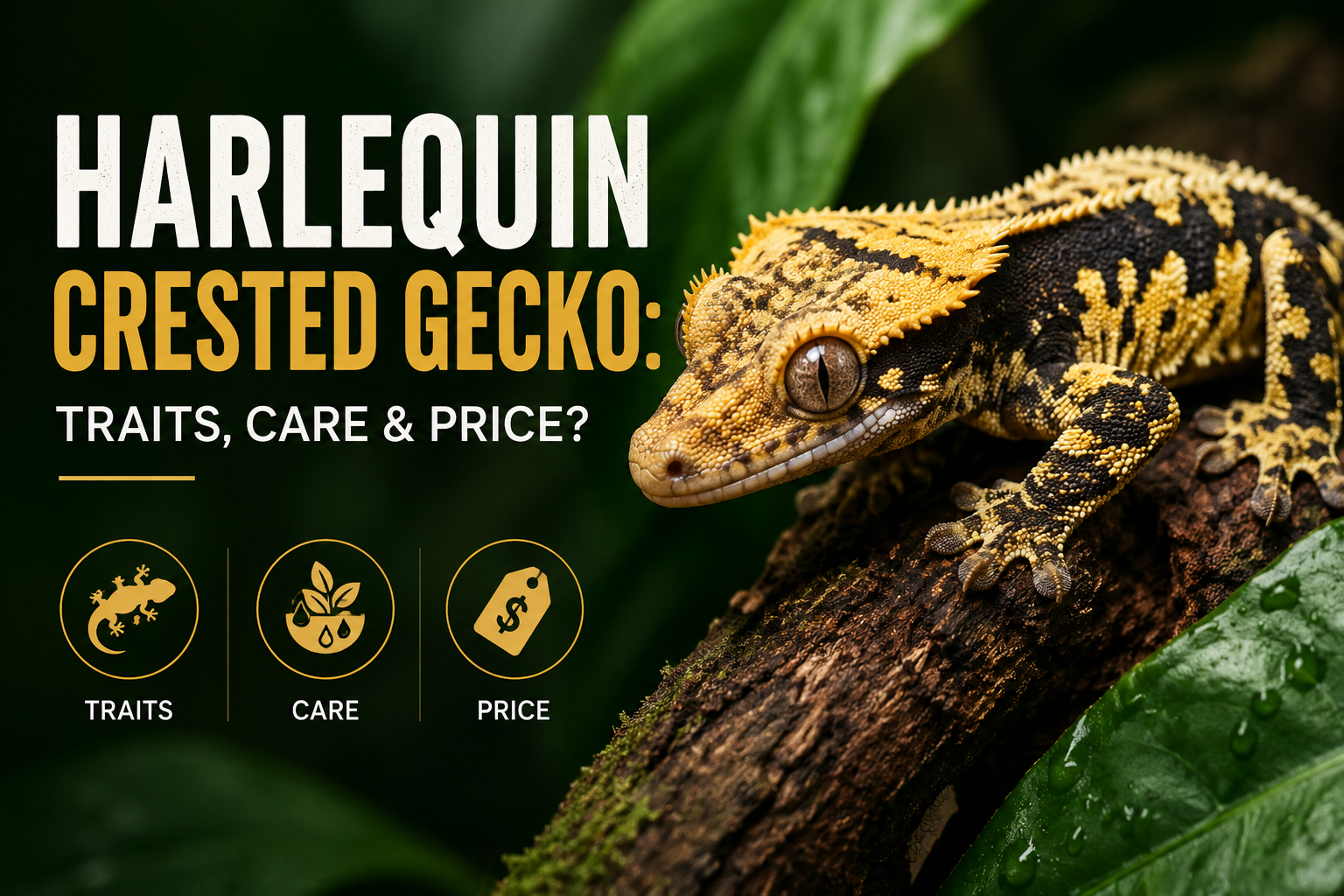 Harlequin Crested Gecko: Traits, Care & Price