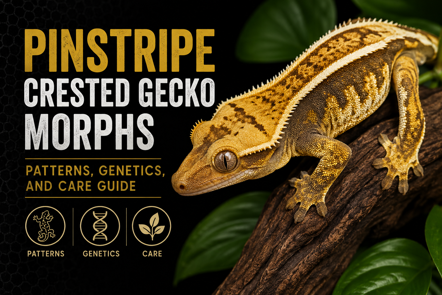 Pinstripe Crested Gecko Morphs: Patterns, Genetics, and Care Guide