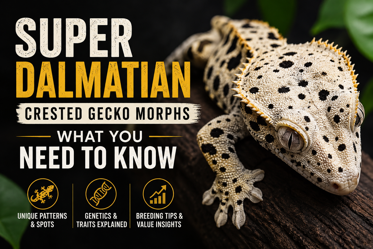 Super Dalmatian Crested Gecko Morphs
