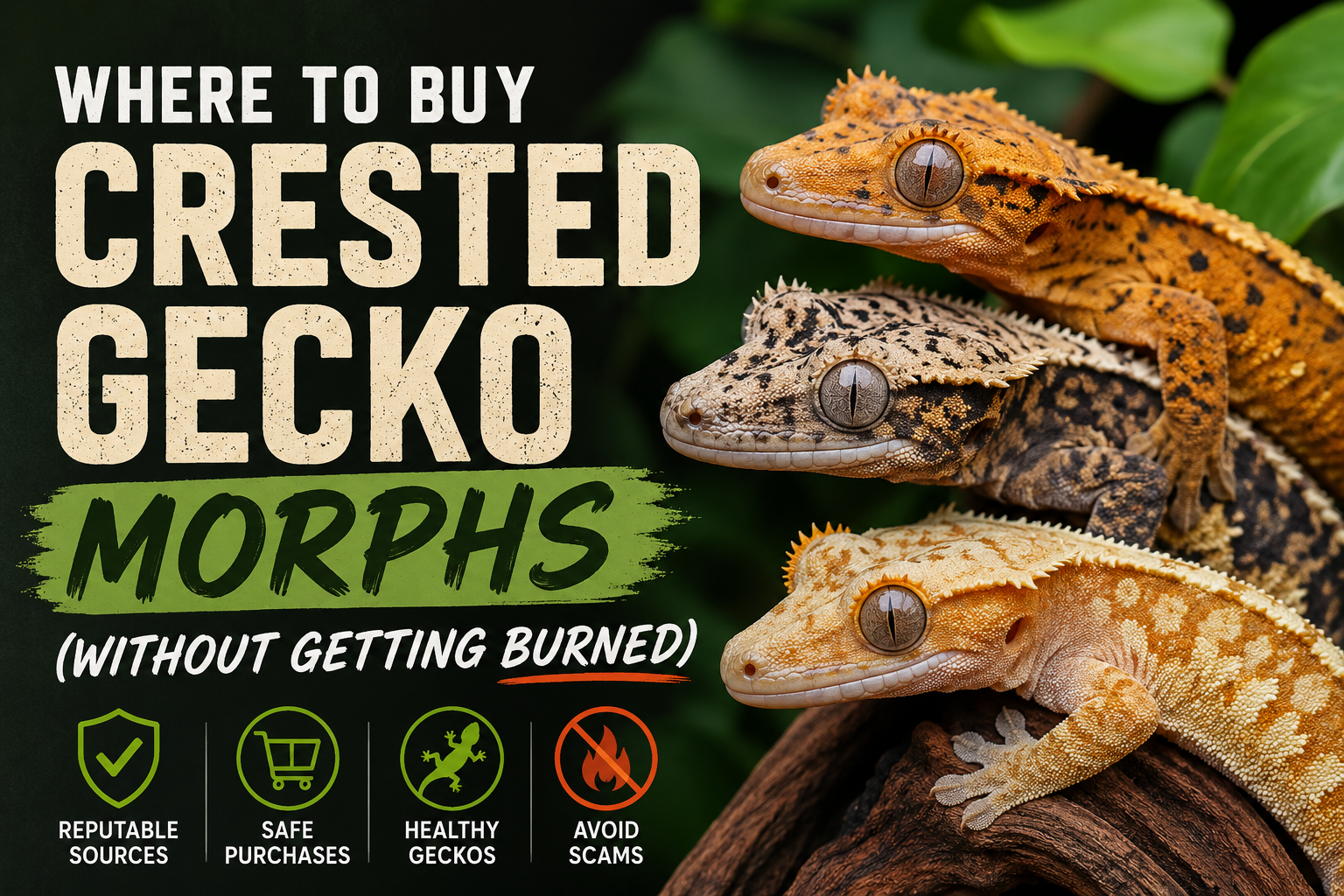 Where to Buy Crested Gecko Morphs Without Getting Burned