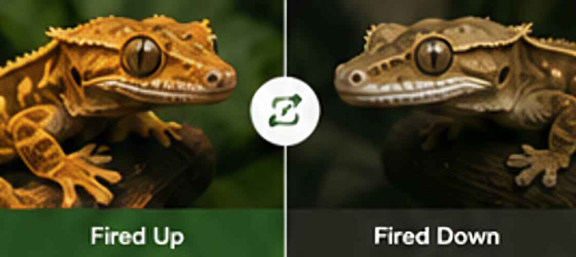 fired up vs fired down