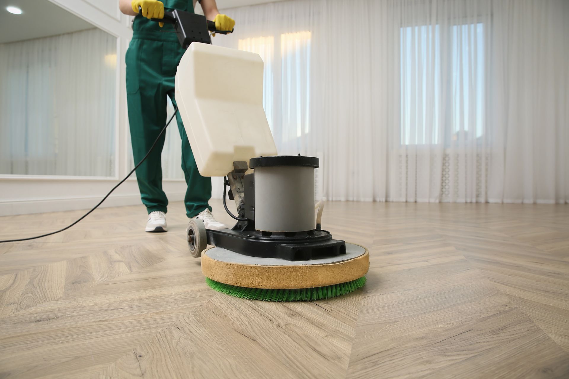 Cleaning a Wooden Floor