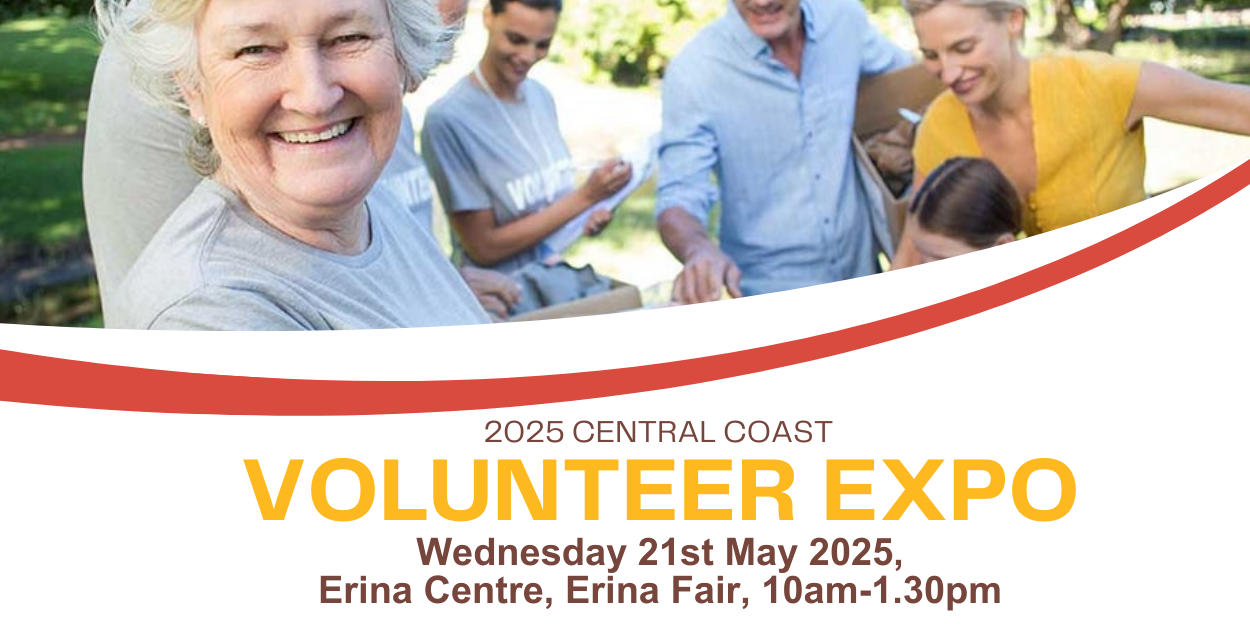 Central Coast Volunteer expo 2025 A group of people are volunteering at the central coast volunteer expo.