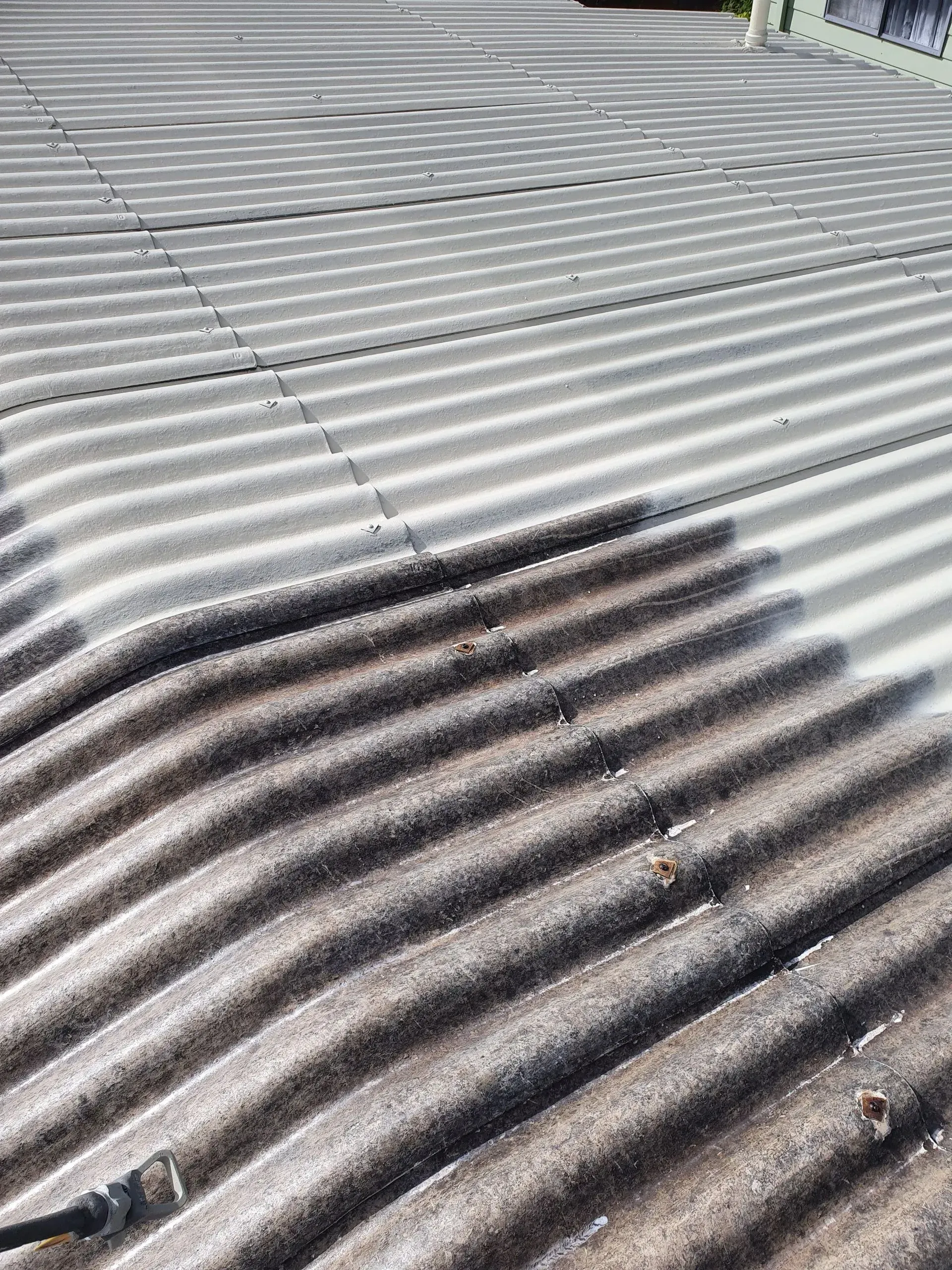 Corrugated Roof With Significant Weathering — Keppel Coatings in Pacific Heights, QLD