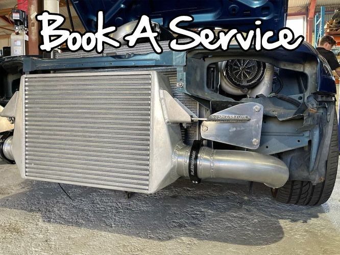 A Blue Car With Modified Front End — E.C.A Mechanical Repairs in Paget, QLD