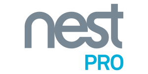 The gray "nest" logo with the word "PRO" in bright blue underneath.