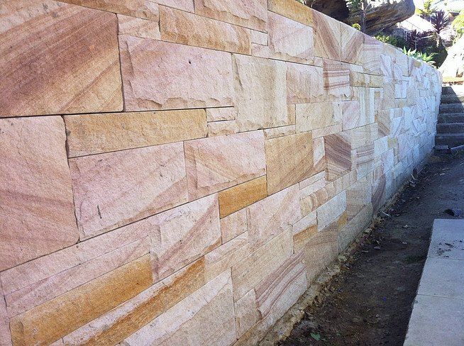 Stone work done on wall